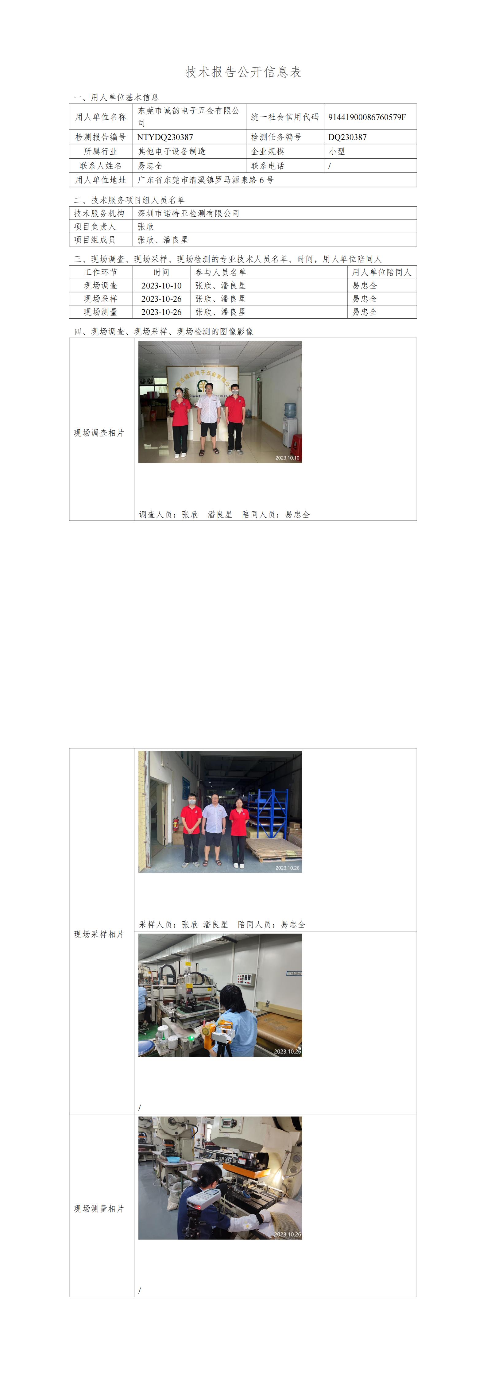 NTYDQ230387东莞市诚韵电子五金有限公司