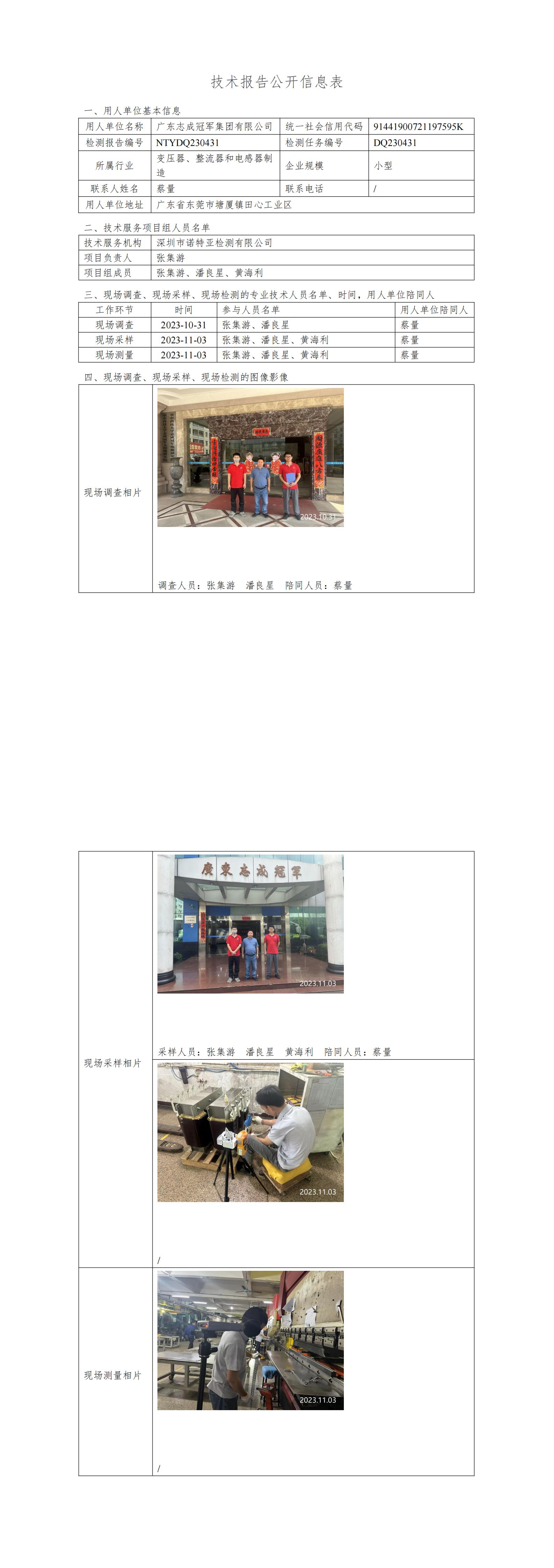 NTYDQ230431 广东志成冠军集团有限公司
