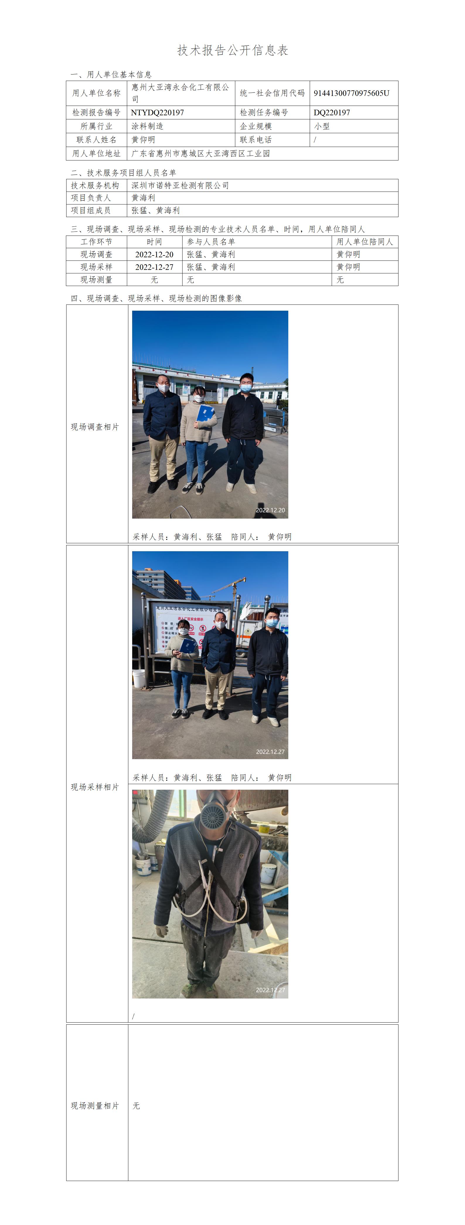 NTYDQ220197-惠州大亚湾永合化工有限公司