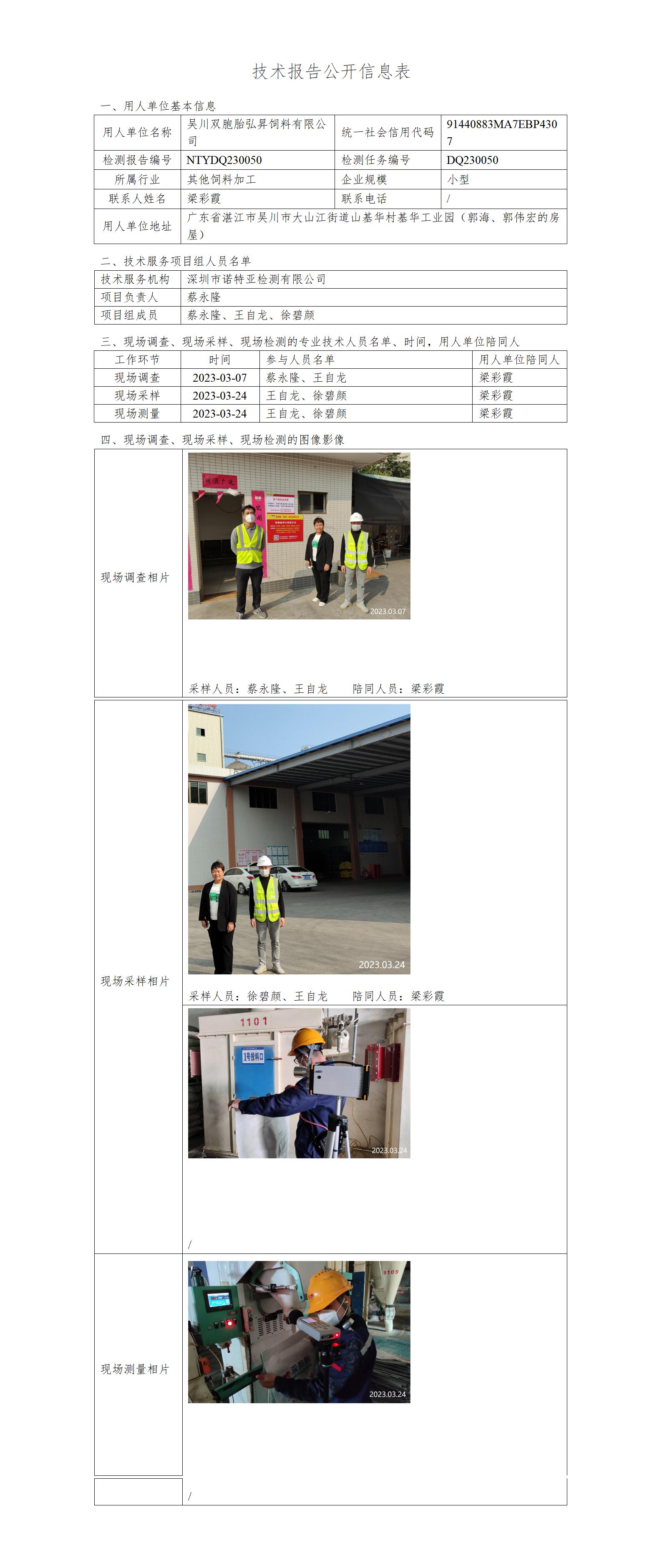 NTYDQ230050-吴川双胞胎弘昇饲料有限公司