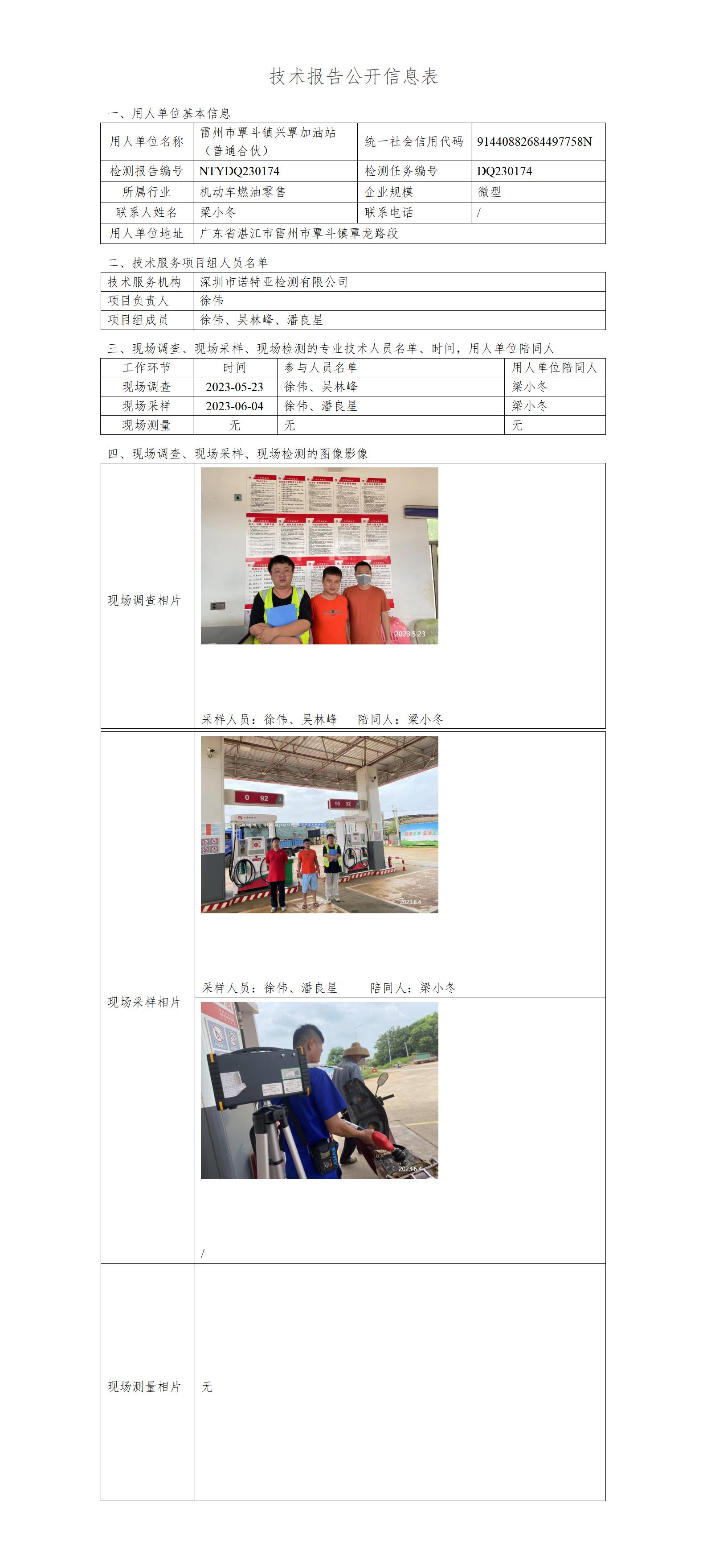 NTYDQ230174-雷州市覃斗镇兴覃加油站（普通合伙）