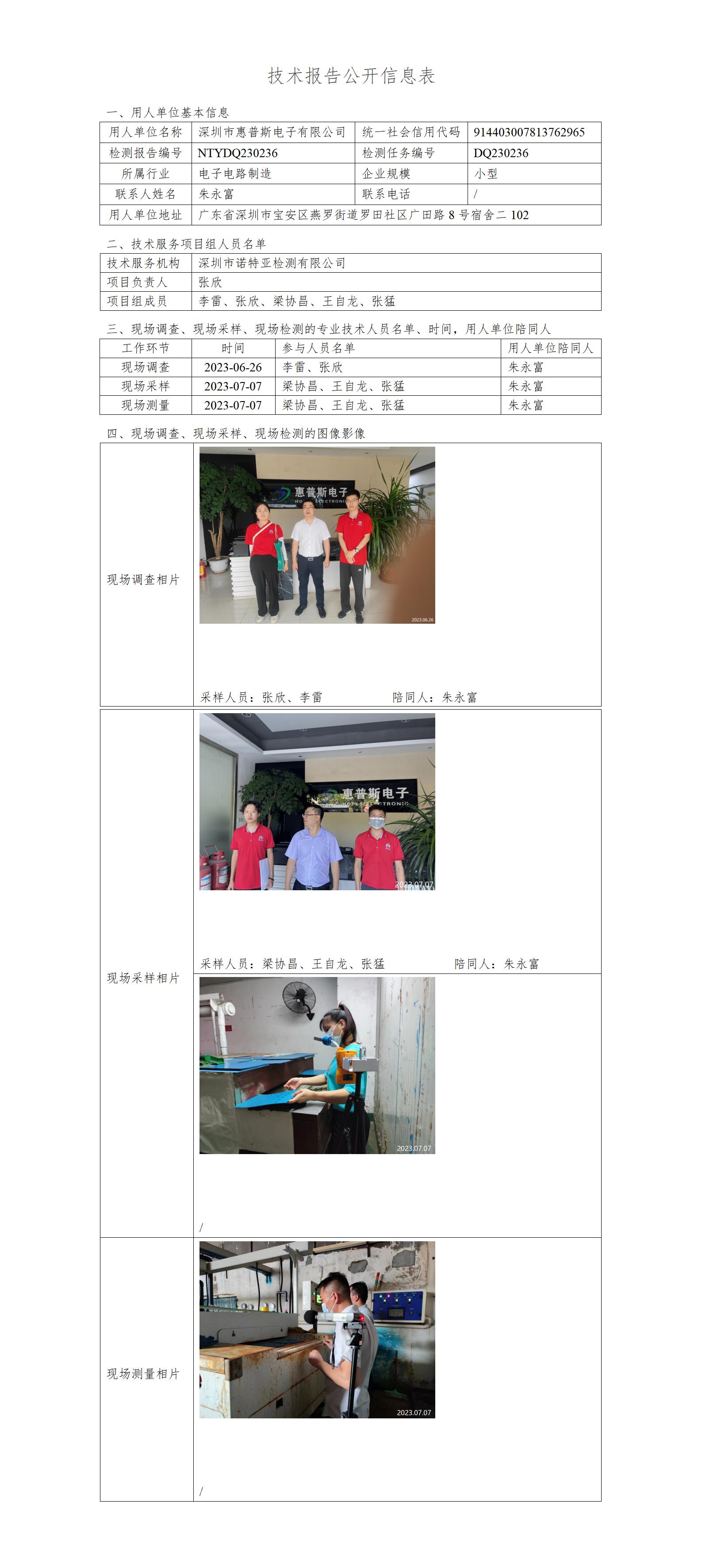 NTYDQ230236-深圳市惠普斯电子有限公司